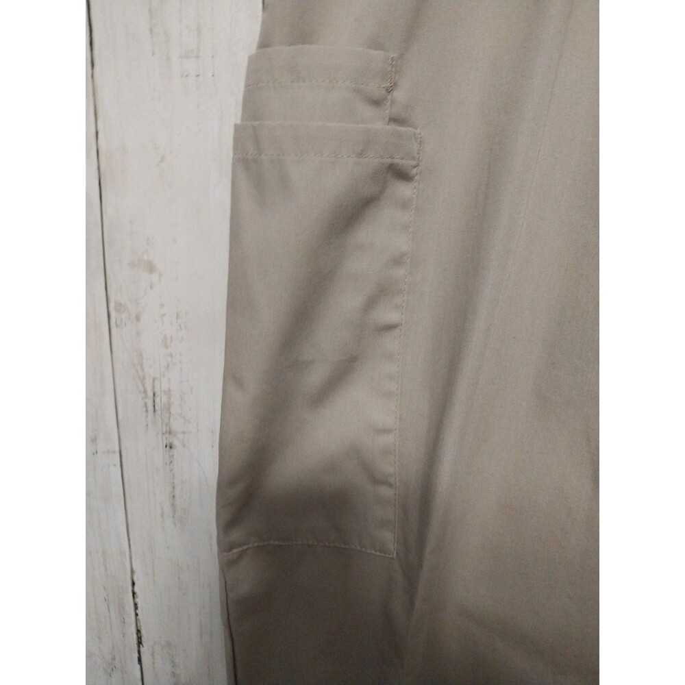 Scrub Zone Scrub Hospital Work Pants Tan Size 2X  Pockets Elastic Waist 2 PAIR - Picture 4 of 5